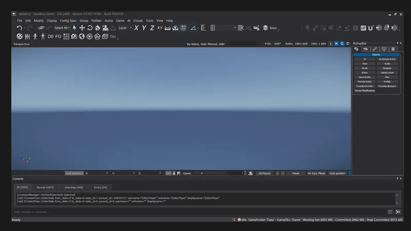 screenshot of the Star Engine Editor's Interface